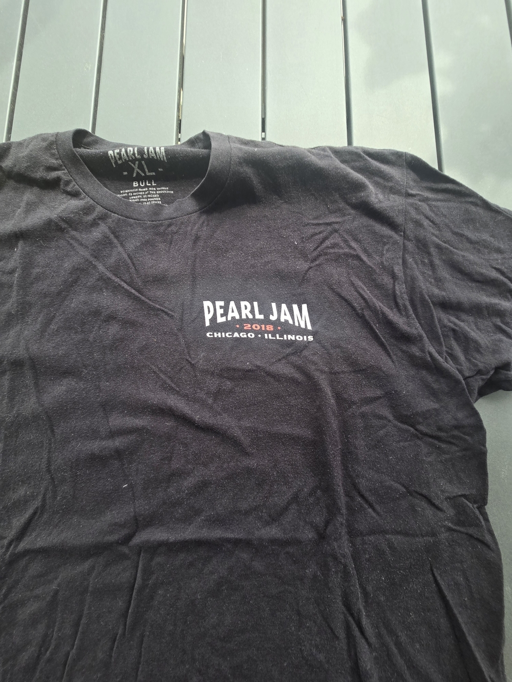 Pearl Jam 2018 Tour Chicago Tshirt Sz Xl